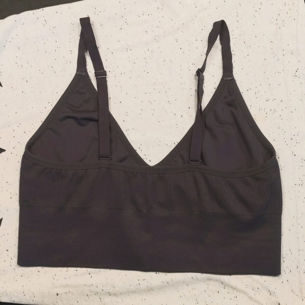 Harper Wilde Rib Triangle Lounge Bra M charcoal